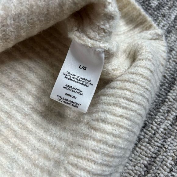 Vince Camuto Pullover Sweater Ladies Large Malted Half Zip Knitted Soft Comfy - Picture 8 of 8